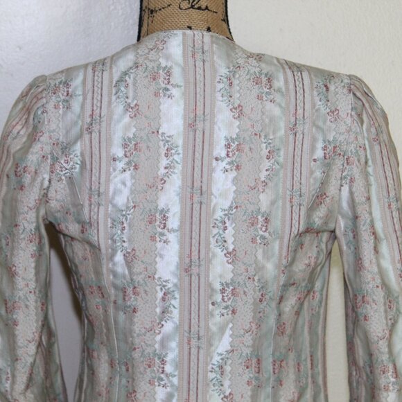 Vtg MJ Concepts in Sportswear Victorian Open Cropped Brocade Jacket Women's XS/S - Picture 3 of 14